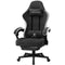 GTPLAYER Gaming Stuhl Ergonomischer Gaming Sessel Schreibtischstuhl mit Stoffoberfläche, Federsitzkissen, Verbindungsarmlehnen und Fußstütze hellschwarz