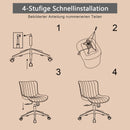 YOUTASTE Bürostuhl Ergonomisch, Schreibtischstuhl Höhenverstellbar, Bürostuhl mit PU-Leder & Rollen, Drehstuhl Wippfunktion, Computerstuhl 136 kg Belastbar, Khaki