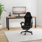 GTPLAYER Gaming Stuhl Ergonomischer Gaming Sessel Schreibtischstuhl mit Stoffoberfläche, Federsitzkissen, Verbindungsarmlehnen und Fußstütze hellschwarz