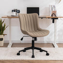 YOUTASTE Bürostuhl Ergonomisch, Schreibtischstuhl Höhenverstellbar, Bürostuhl mit PU-Leder & Rollen, Drehstuhl Wippfunktion, Computerstuhl 136 kg Belastbar, Khaki