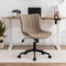 YOUTASTE Bürostuhl Ergonomisch, Schreibtischstuhl Höhenverstellbar, Bürostuhl mit PU-Leder & Rollen, Drehstuhl Wippfunktion, Computerstuhl 136 kg Belastbar, Khaki