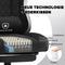 GTPLAYER Gaming Stuhl Ergonomischer Gaming Sessel Schreibtischstuhl mit Stoffoberfläche, Federsitzkissen, Verbindungsarmlehnen und Fußstütze hellschwarz