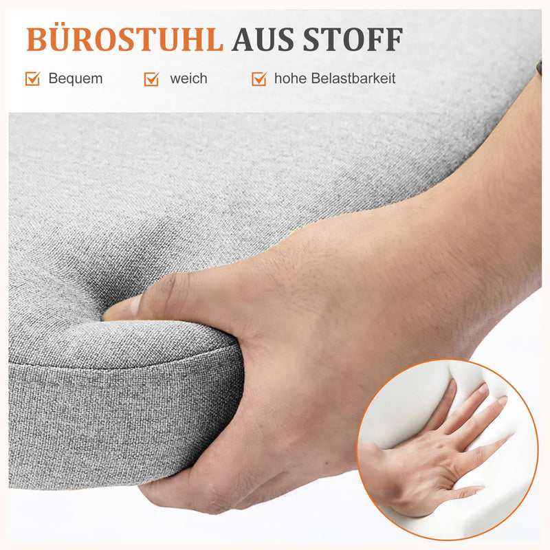 DUMOS Bürostuhl Schreibtischstuhl schminktisch Stuhl kleine Schreibtischstühle mit Rollen niedlicher Drehstuhl mit Rückenlehne armlos Heimbüro