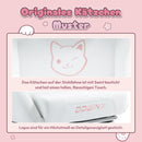 Dowinx Gaming Stuhl - Süße Katze Edition - Ergonomischer Computerstuhl mit Hoher Rückenlehne und Lendenwirbelstütze, PU-Leder, Fußstütze, Weiße Katze