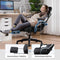 GTPLAYER Gaming Stuhl Ergonomischer Gaming Sessel Schreibtischstuhl mit Stoffoberfläche, Federsitzkissen, Verbindungsarmlehnen und Fußstütze hellschwarz