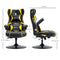 Vinsetto Gaming Stuhl mit Wippen- und Schkelfunktion, ergonomischer Computerstuhl, höhenverstellbar, drehbar Schreibtischstuhl mit Lautsprecher, bis 120 kg belastbar, Schwarz+Gelb