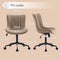 YOUTASTE Bürostuhl Ergonomisch, Schreibtischstuhl Höhenverstellbar, Bürostuhl mit PU-Leder & Rollen, Drehstuhl Wippfunktion, Computerstuhl 136 kg Belastbar, Khaki