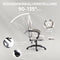 Dowinx Gaming Stuhl Stoff, Massage Gaming Sessel mit Fußstütze, Ergonomischer PC Stuhl Gamer Stuhl Bürostuhl 150 kg belastbarkeit, Beige