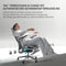 Hbada E3 Pro Ergonomischer Bürostuhl mit 3-Zonen dynamischer Lendenwirbelstütze, 4D verstellbare Kopfstütze, 6D-Armlehnen verstellbar, Schreibtischstuhl mit Fußstütze, Grau