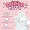 Dowinx Gaming Stuhl - Süße Katze Edition - Ergonomischer Computerstuhl mit Hoher Rückenlehne und Lendenwirbelstütze, PU-Leder, Fußstütze, Weiße Katze