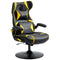 Vinsetto Gaming Stuhl mit Wippen- und Schkelfunktion, ergonomischer Computerstuhl, höhenverstellbar, drehbar Schreibtischstuhl mit Lautsprecher, bis 120 kg belastbar, Schwarz+Gelb