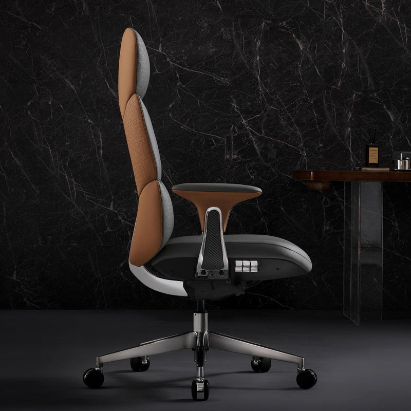 Nyla Chefsessel aus Leder für das Büro