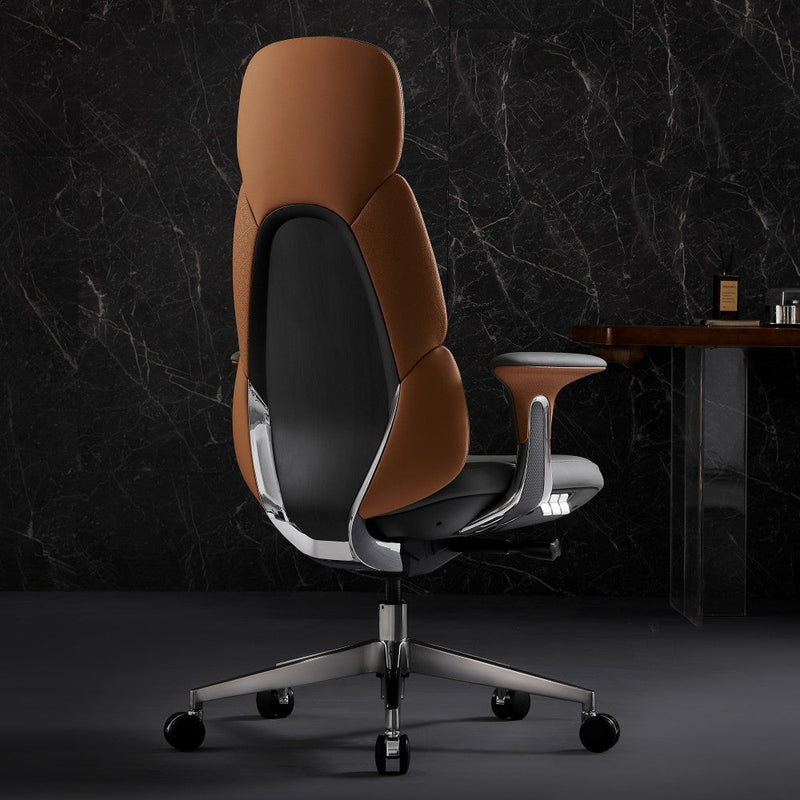 Nyla Chefsessel aus Leder für das Büro