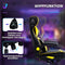 Vinsetto Gaming Stuhl mit Wippen- und Schkelfunktion, ergonomischer Computerstuhl, höhenverstellbar, drehbar Schreibtischstuhl mit Lautsprecher, bis 120 kg belastbar, Schwarz+Gelb