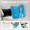 Dowinx Gaming Stuhl Stoff, Massage Gaming Sessel mit Fußstütze, Ergonomischer PC Stuhl Gamer Stuhl Bürostuhl 150 kg belastbarkeit, Beige