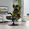 Vinsetto Gaming Stuhl mit Wippen- und Schkelfunktion, ergonomischer Computerstuhl, höhenverstellbar, drehbar Schreibtischstuhl mit Lautsprecher, bis 120 kg belastbar, Schwarz+Gelb