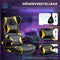 Vinsetto Gaming Stuhl mit Wippen- und Schkelfunktion, ergonomischer Computerstuhl, höhenverstellbar, drehbar Schreibtischstuhl mit Lautsprecher, bis 120 kg belastbar, Schwarz+Gelb